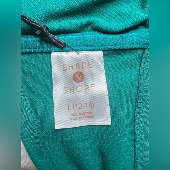 Shade & Shore Women Shirred Front Bandeau Bikini Top Green  Size L (12-14) - Picture 9 of 11